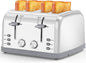Toaster 4 Slice Retro Stainless Steel, Best Prime 4 Slice Toaster Wide Solt by LAINSTENLLC