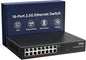 YuanLey 16 Port 2.5GB Unmanaged Ethernet Switch, 16 x 2.5G Base-T Ports by YuanLey