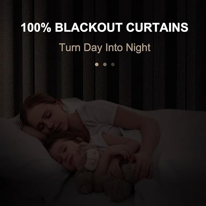 100% Blackout Shield 100% Polyester Blackout Curtains - Image 2