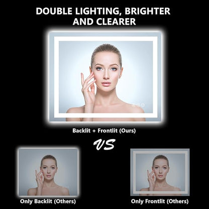 YEELAIT 40x32 Inch LED Bathroom Mirror - Image 3