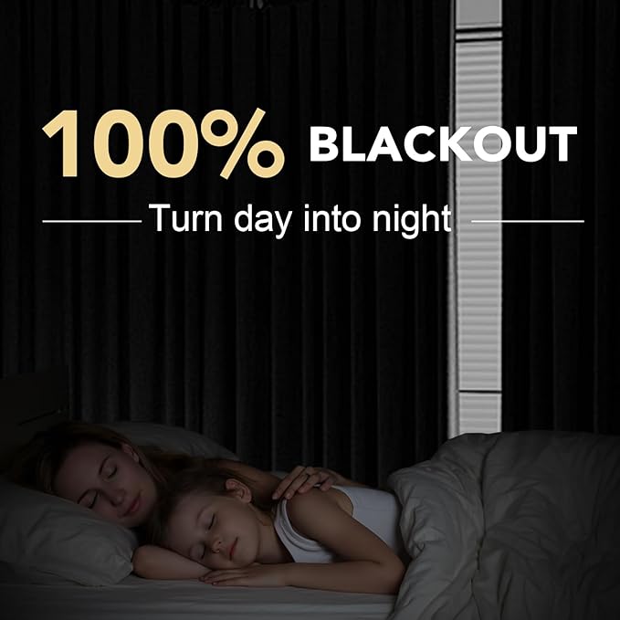 H.VERSAILTEX 100% Blackout Curtains Ivory, Linen Blackout Curtains 96 inch - Image 2
