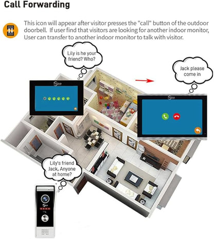 Wired Smart Video Apartments Intercom System, 10 Inch Monitors - Image 8
