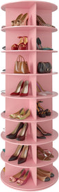 SpaceAid 8 Tier Rotating Shoe Rack Tower, Spinning Shoe Display Lazy Susan by SpaceAid