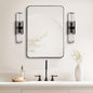 ANDY STAR Wall Mirror for Bathroom, Modern Rounded Rectangle Metal Frame Mirror by ANDYSTAR