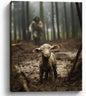 Jesus with Lamb Christian Canvas Wall Art, Religious Print, 11x14 Inch | Lost lamb faith artwork, gallery wrapped ready to hang, fade-resistant decor for living room, prayer room and church
