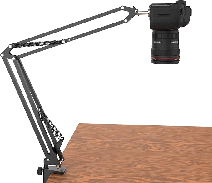 Overhead Tripod for DSLR Cameras, Heavy Duty Camera Desk Mount Stand by LenTok