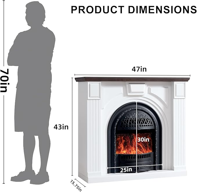 Farmhouse 47" Electric Fireplace - Image 3