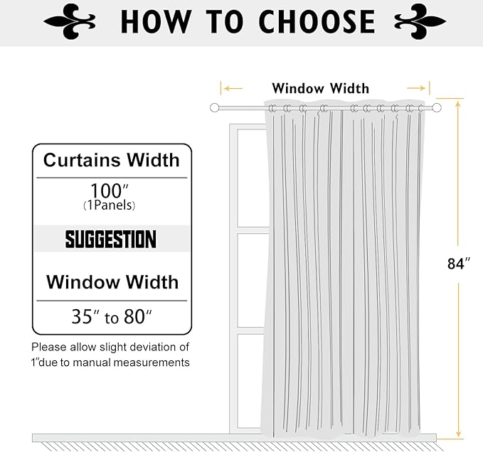 ChrisDowa Room Divider Curtain 84 Inches Long, Wide Blackout Sliding Door - Image 6