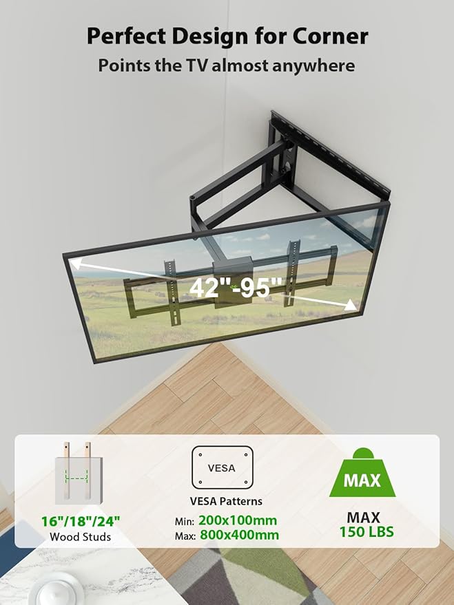 USX Mount Long Arm TV Wall Mount - Image 2