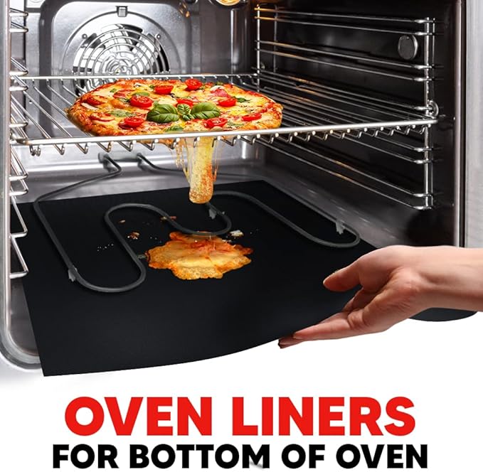 2 Pack Large Thick Heavy Duty Non Stick Teflon Oven Liners Mat, - Image 2