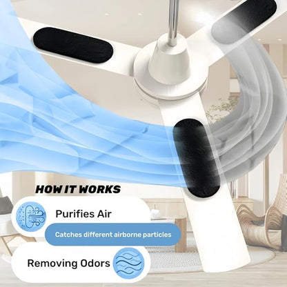 Kuenst Ceiling Fan Filters for Blades，Activated Coconut Carbon Ceiling Fan - Image 3