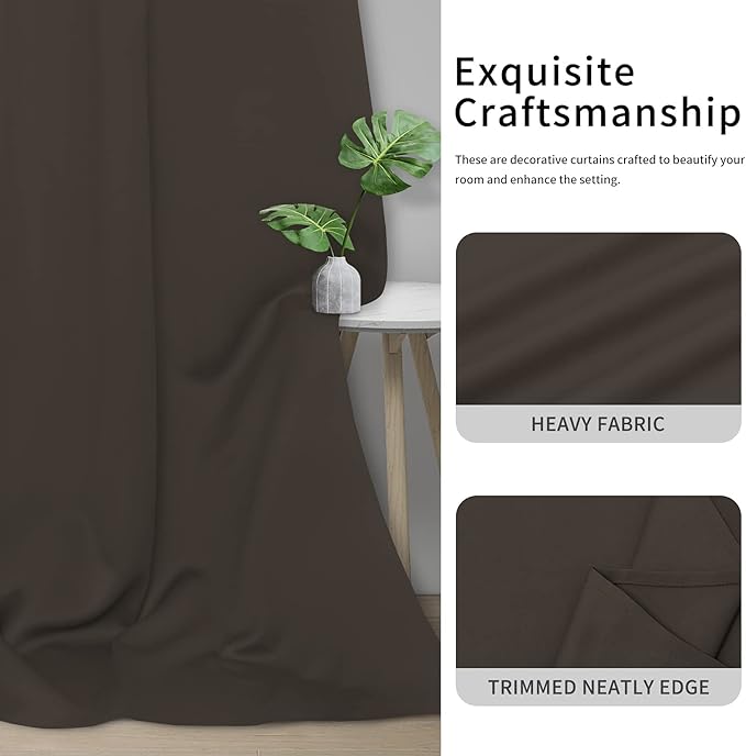 Easy-Going Blackout Curtains for Bedroom, Solid Thermal Insulated Grommet and - Image 5