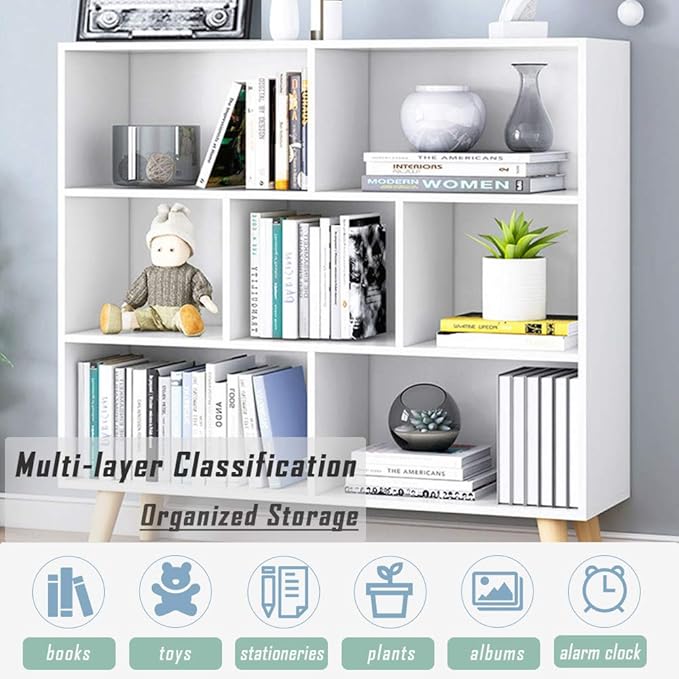 IOTXY Wooden Open Shelf Bookcase - Image 6