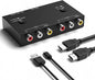 ZUZONG 2 RCA to HDMI, 1080P 2 Way RCA Composite CVBS AV Switch to HDMI Video by ZUZONG
