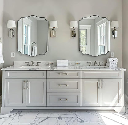 ANDY STAR Brushed Nickel Mirror, 24x32 Inch Unique Mirror - Image 8