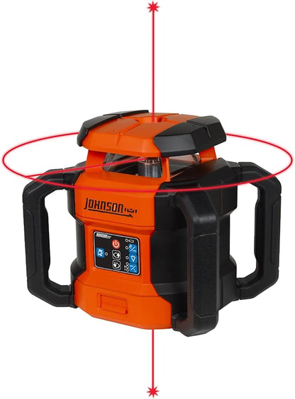Johnson Level & Tool JRT300-RDHV-K Self-Leveling Red Dual Slope Rotary Laser Kit - Image 7