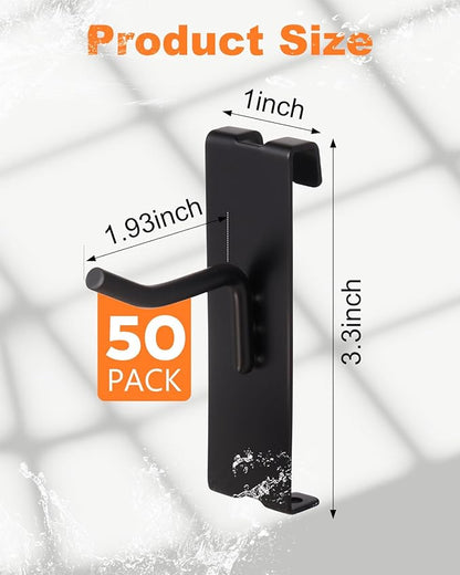 Alffun 50 Pack Gridwall Hooks, 2 Inch Heavy Duty Display Hooks - Image 3