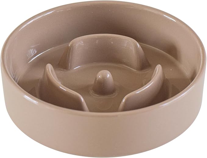 Ceramic 0.9 Cup Dog Bowl Slow Feeder by Havniva