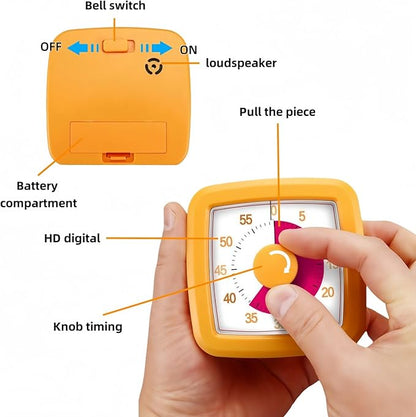 60 Minute Visual Timer for Kids and Adults, Non-Ticking 5.5 Inch Large Visual - Image 8