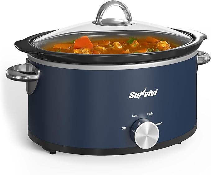 Sunvivi 3 Quart Slow Cooker & Mini Food Warmer - Image 2