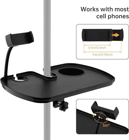 Microphone Stand Tray with Mic Phone Holder, 12.2" x 7.91" Large Shelf - Image 6