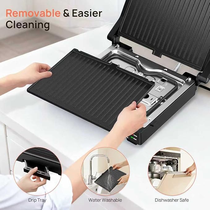 Electric Indoor Grill, 1600W Electric Grill - Image 7
