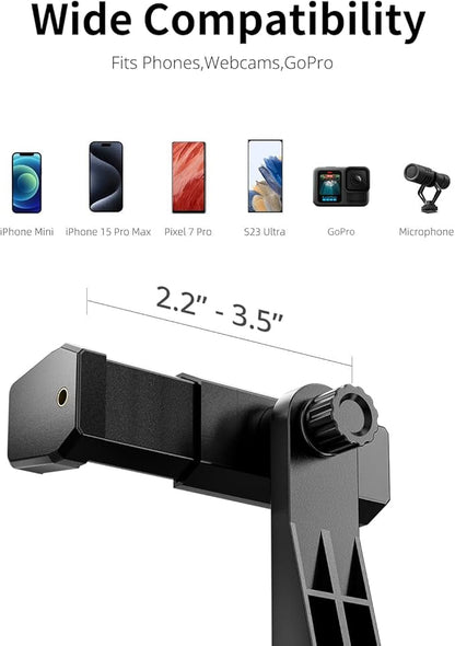 UBeesize 12’’ Ring Light with Overhead Phone Mount, LED Selfie Light with Stand - Image 7