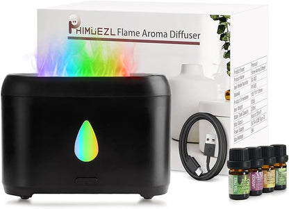 Flame Diffuser for Essential Oils, 200ml Ultrasonic Aroma Diffusers by Phimuezl