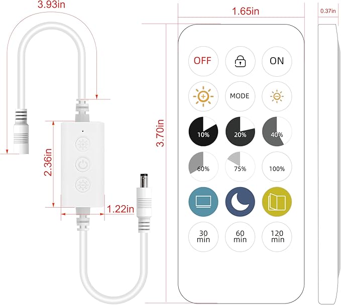 Pandery Remote Dimmer LED Controller Kit, App Control 2.4G RF Wireless Remote - Image 3