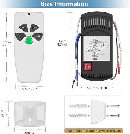Universal Ceiling Fan Remote Control Kit Dimmable, Replacement - Image 6