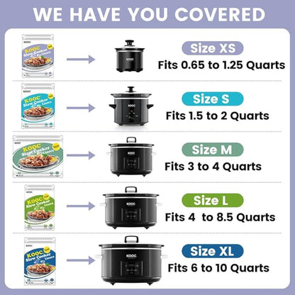 KOOC Slow Cooker Liners 8"x11" 10 Count Mini Size Disposable Pot Liners Cooking - Image 8