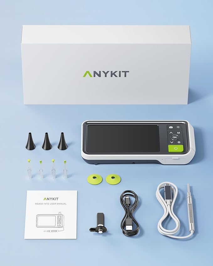 Anykit Digital Otoscope with Gyroscope, 4.5 Inches Screen, 3.9mm Ear Scope - Image 8