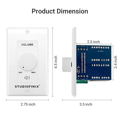 STUDIOFINIX 100W in Wall Volume Control Knob Matching Impedance - Image 6