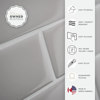 SMART TILES Peel and Stick Backsplash- 10 Sheets of 10.95" x 9.70" - Image 5