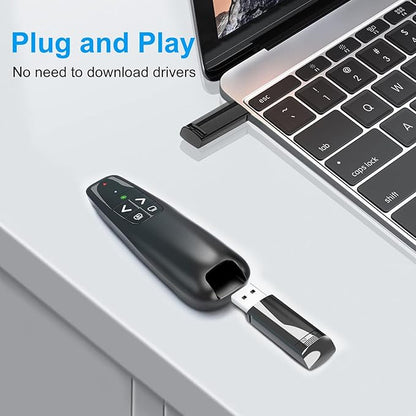 Presentation Clicker for PowerPoint, Wireless Presenter Remote Green Laser - Image 3