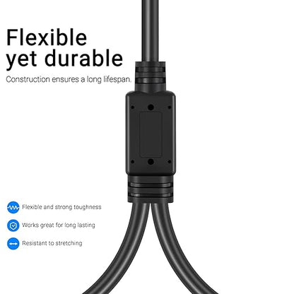 LanSenSu XLR Female to 2 XLR Male Patch Y Cable Balanced Microphone Splitter - Image 3
