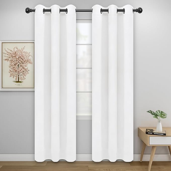 Easy-Going Blackout Curtains for Bedroom, Solid Thermal Insulated Grommet and by Easy-Going