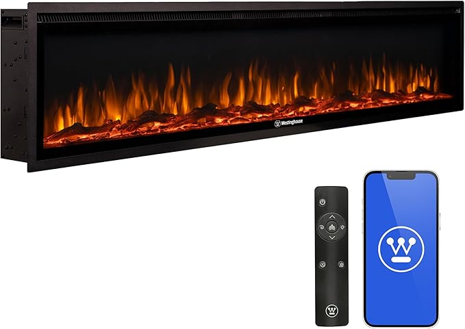 Westinghouse 74 Inch Electric Fireplace Heater, Compatible by Westinghouse