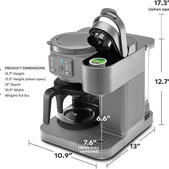 K Duo Coffee Maker for Hot and Iced Drinks, Single Serve KCup Pod Brewer and 12 - Image 3