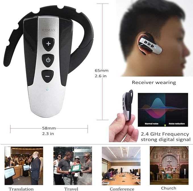 EXMAX® EXD-6824 Handfree 2.4G Wireless Tour Guide System 9999 Channels - Image 6