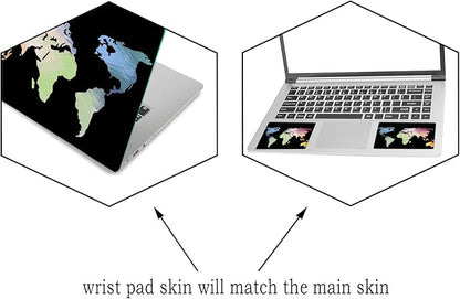 Laptop Skin Sticker Decal, Decorative Removable, Colorful Map - Image 2