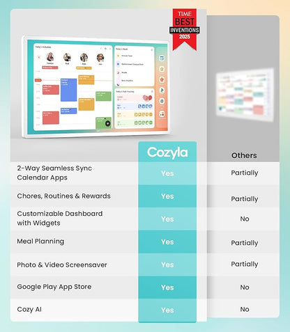 Cozyla Digital Calendar+ 2: 32 inch Wall Planner Touch Screen Chore Chart - Image 2