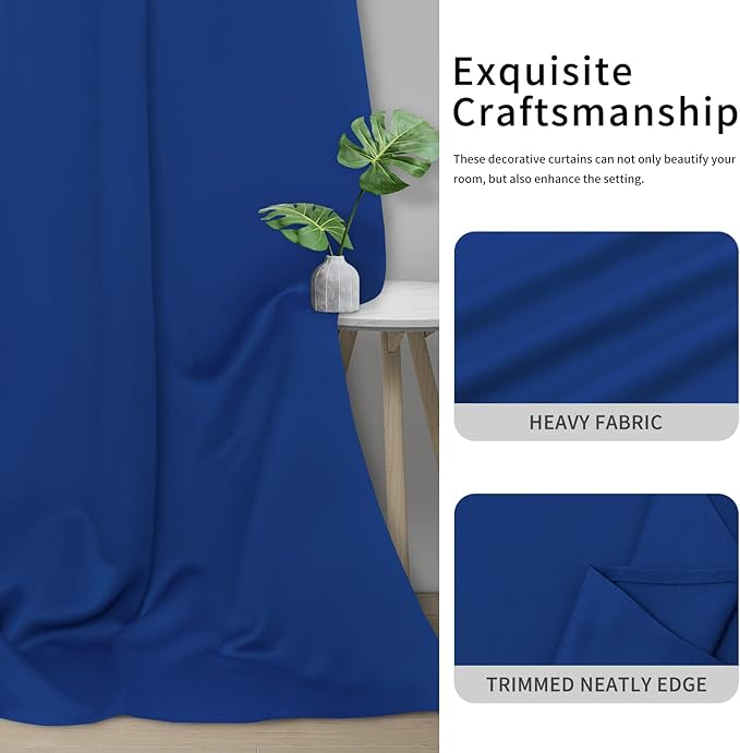 Easy-Going Blackout Curtains for Bedroom, Solid Thermal Insulated Grommet and - Image 5