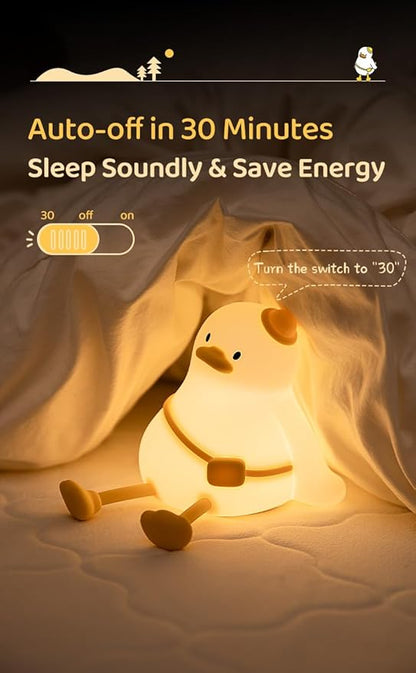 ATSUI Duck Night Light, Cute LED Squishy Novelty Animal Night Lamp, Food Grade - Image 4
