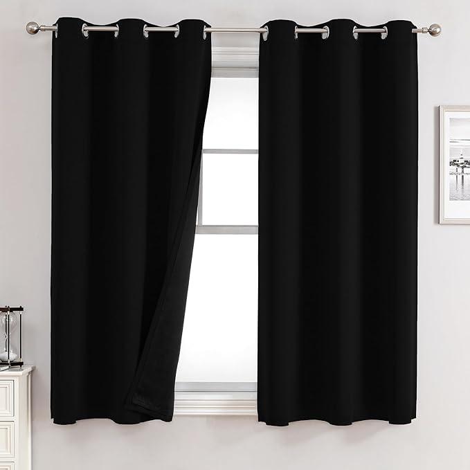 ChrisDowa 100% Blackout Curtains 63 inch Long by ChrisDowa