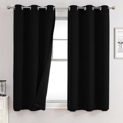 ChrisDowa 100% Blackout Curtains 63 inch Long by ChrisDowa