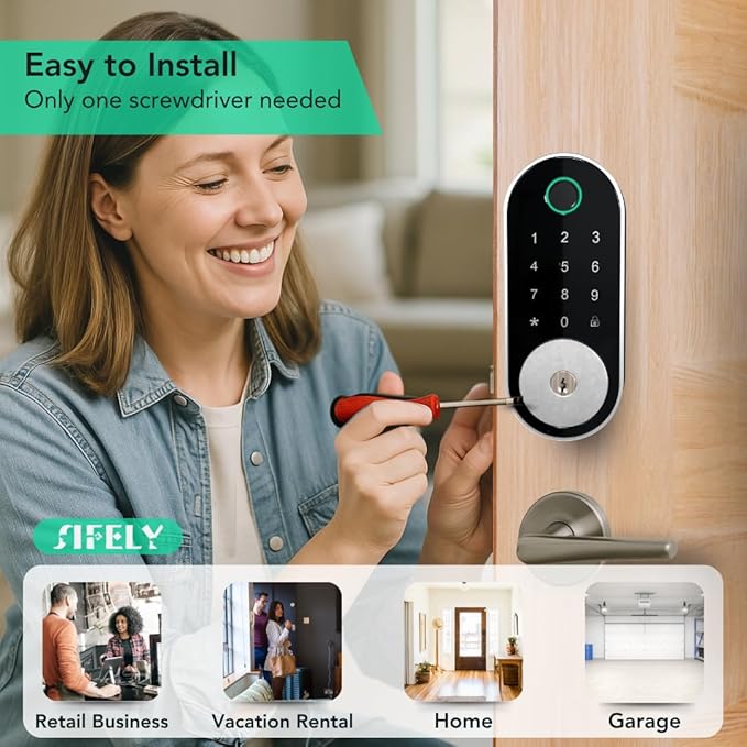 Built-in WiFi Fingerprint Smart Deadbolt - Image 8