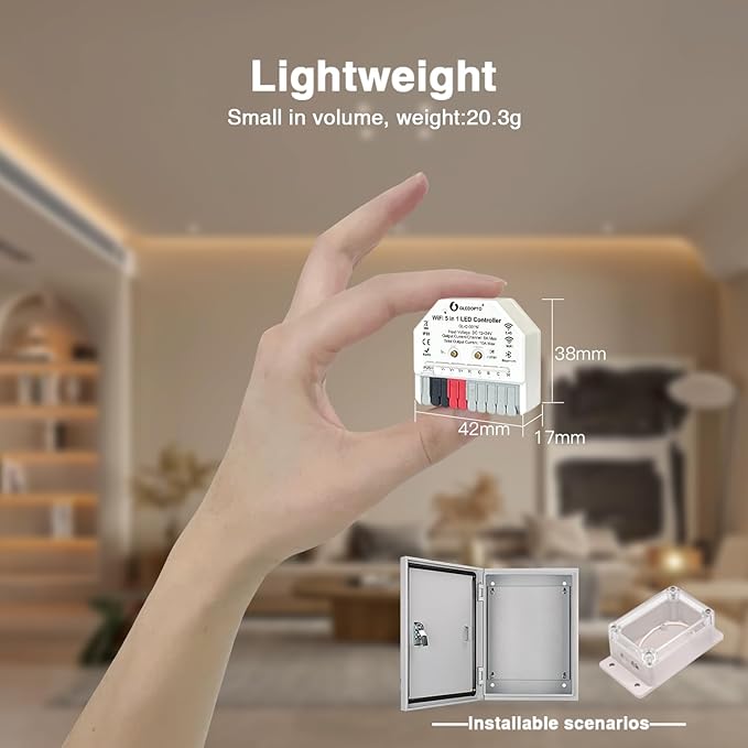 GLEDOPTO WiFi+Bluetooth 5 Modes in 1 Mini LED Strip Controller DC12-24V RGBCCT - Image 6