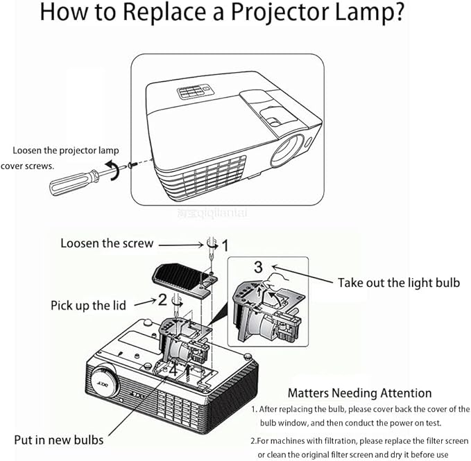 Migokrust Genuine Original Replacement Projector Lamp/Bulb - Image 6