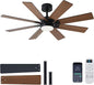 KNUN 48 Inch Ceiling Fans with Lights and Remote/APP Control, Low Profile by KNUN